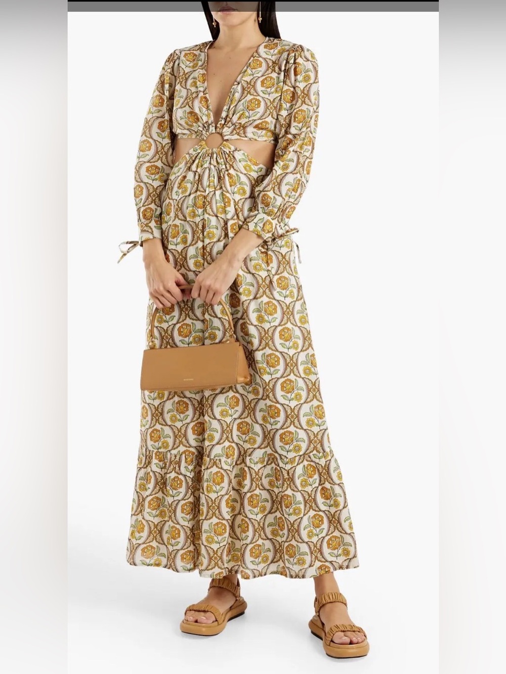 NWT Antik Batik boho floral Tanissa cutout maxi dress SIZE XL